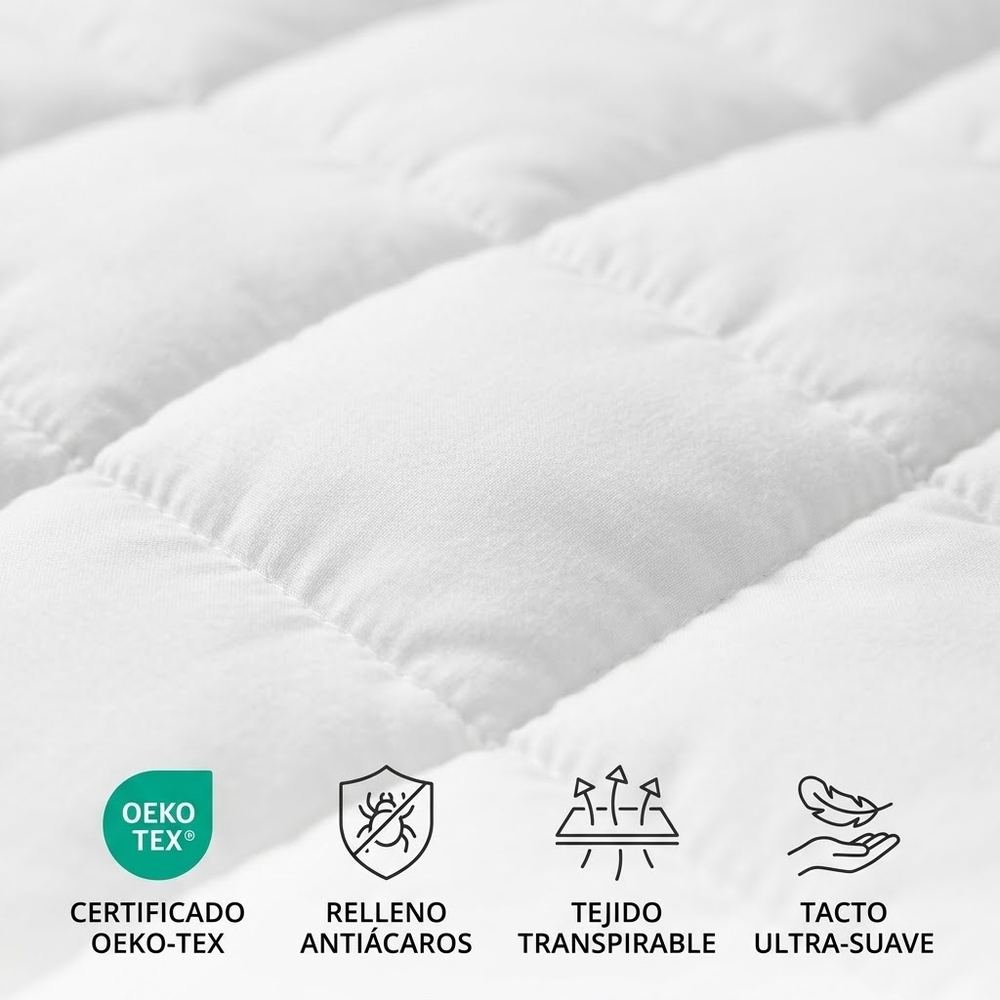 Detalle de textura del edredón nórdico Bambini Mum, certificado OEKO-TEX